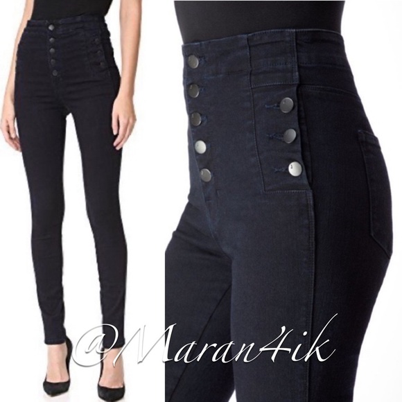 J Brand Natasha Sky High Skinny Jeans
Exposed Button Fly Stretch Denim 24 - Picture 4 of 16